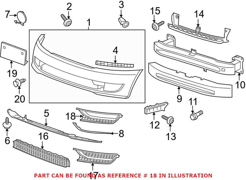 VW Foglight Cover - Passenger Side 561853666A9B9